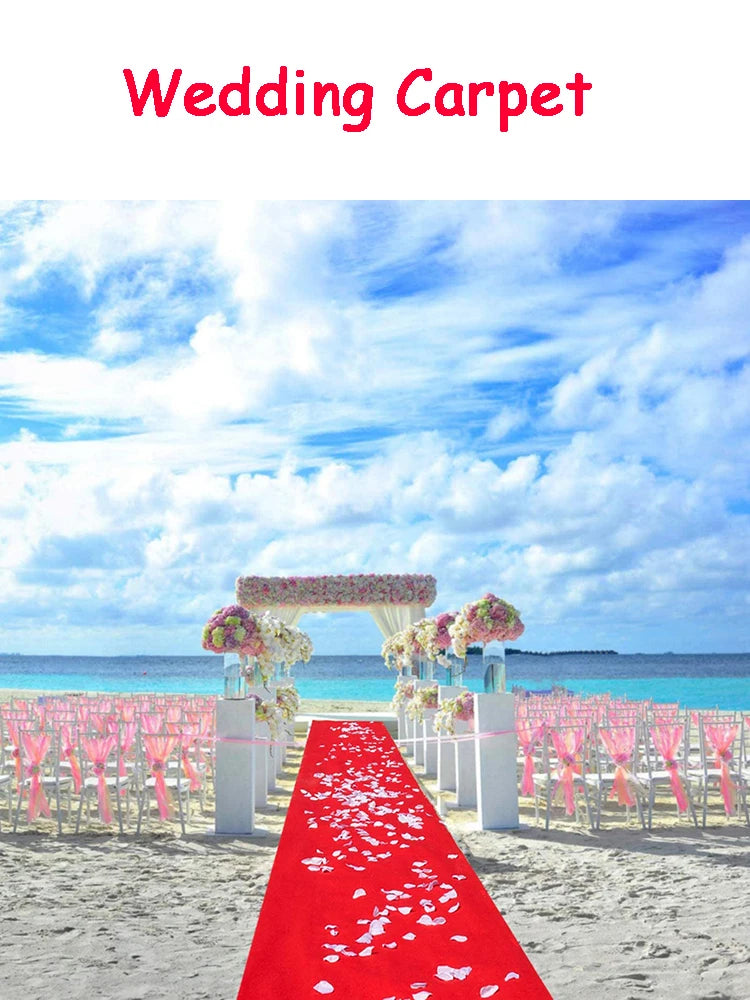 Red Carpet Wedding Carpet Custom Length Aisle Runner Indoor Outdoor Decoration Carpet Event Party Wedding Rug