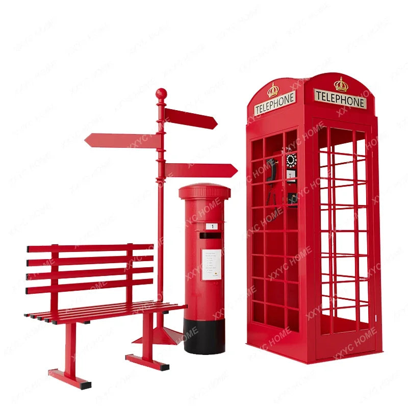 Telephone Booth Post Box Decoration Hall Sales Floor Scene Exhibition Hall Display Decoration Shopping Mall Layout Props