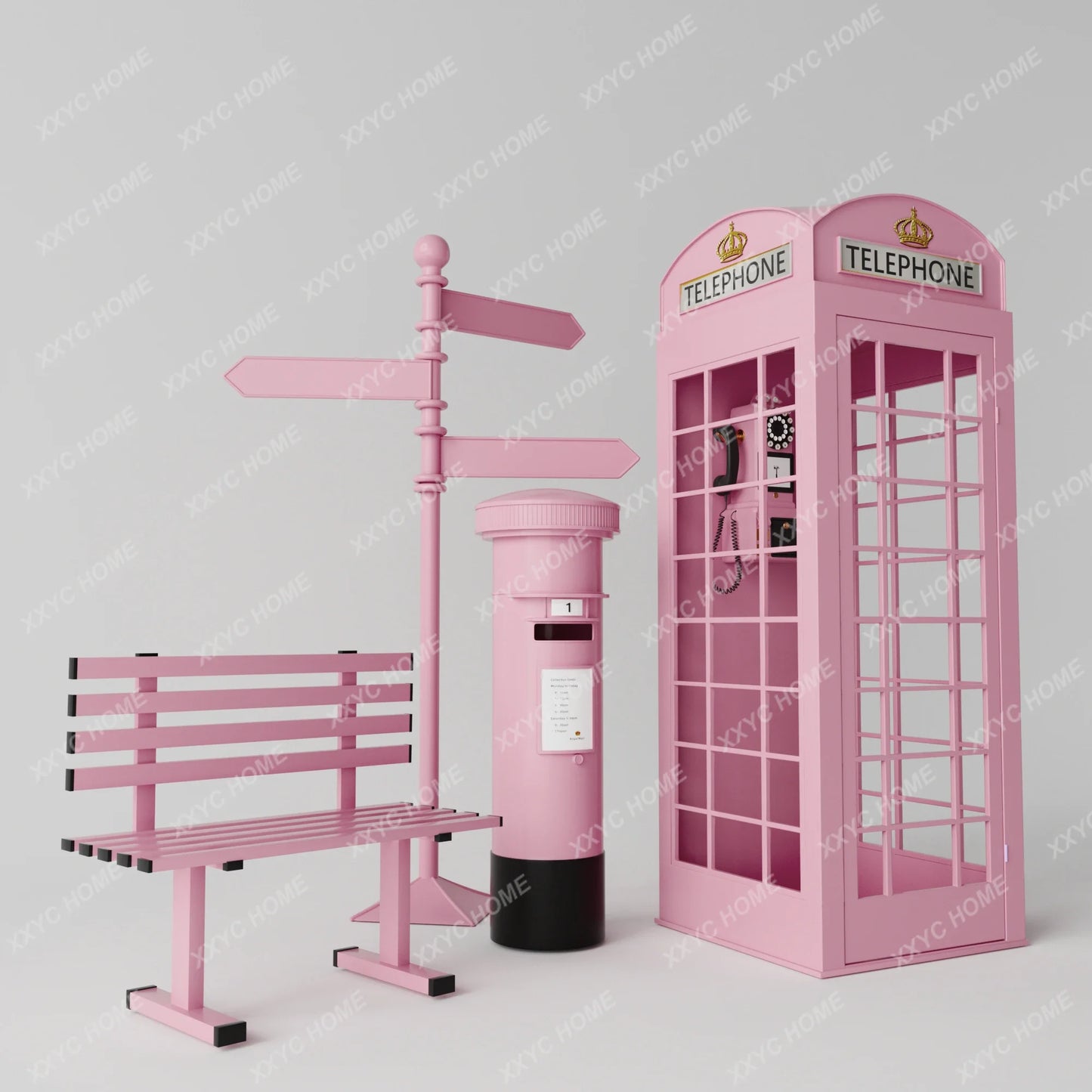 Telephone Booth Post Box Decoration Hall Sales Floor Scene Exhibition Hall Display Decoration Shopping Mall Layout Props