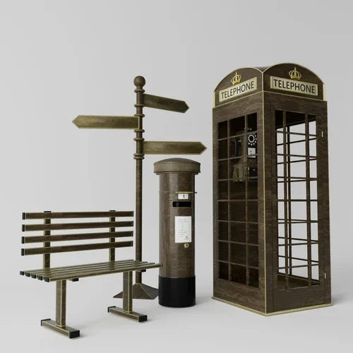 Telephone Booth Post Box Decoration Hall Sales Floor Scene Exhibition Hall Display Decoration Shopping Mall Layout Props